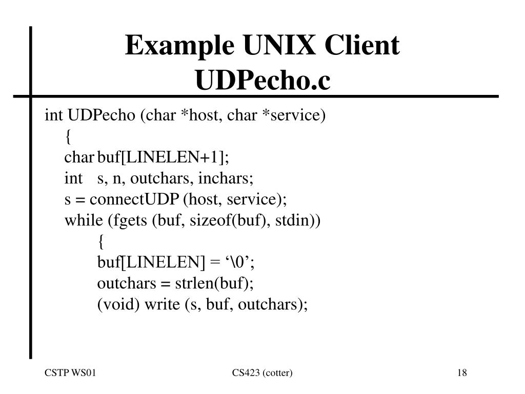 PPT Sockets Programming in UNIX PowerPoint Presentation, free