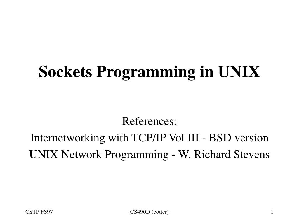 PPT Sockets Programming in UNIX PowerPoint Presentation, free