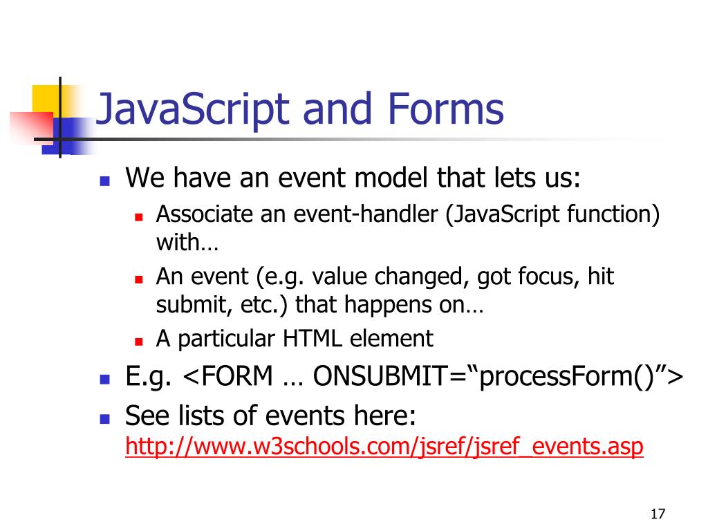 PPT More JavaScript, HTML Forms, CGI Scripts PowerPoint Presentation