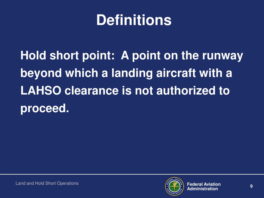 PPT Land and Hold Short Operations PowerPoint Presentation, free