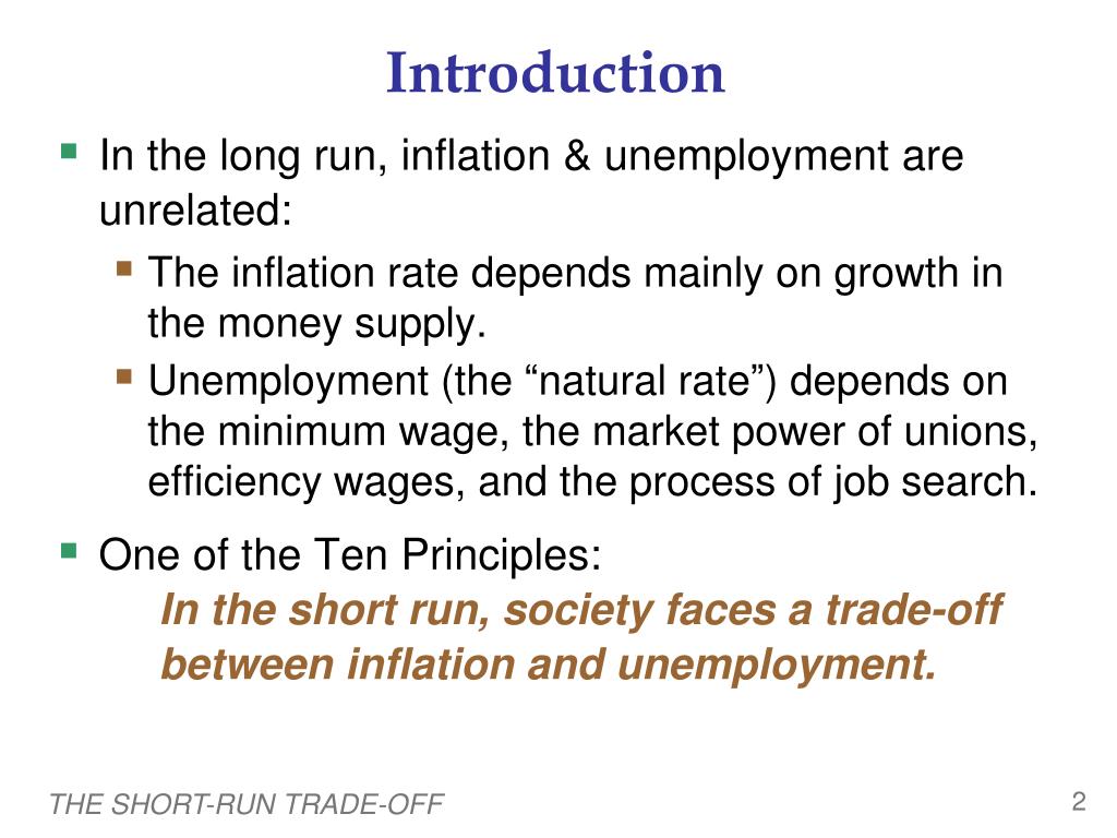 PPT The ShortRun Tradeoff Between Inflation and Unemployment PowerPoint Presentation ID