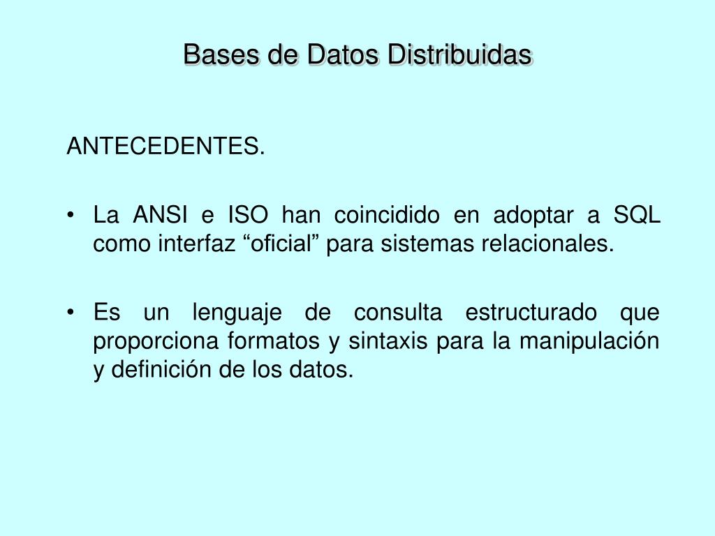 PPT BASES DE DATOS DISTRIBUIDAS PowerPoint Presentation, free