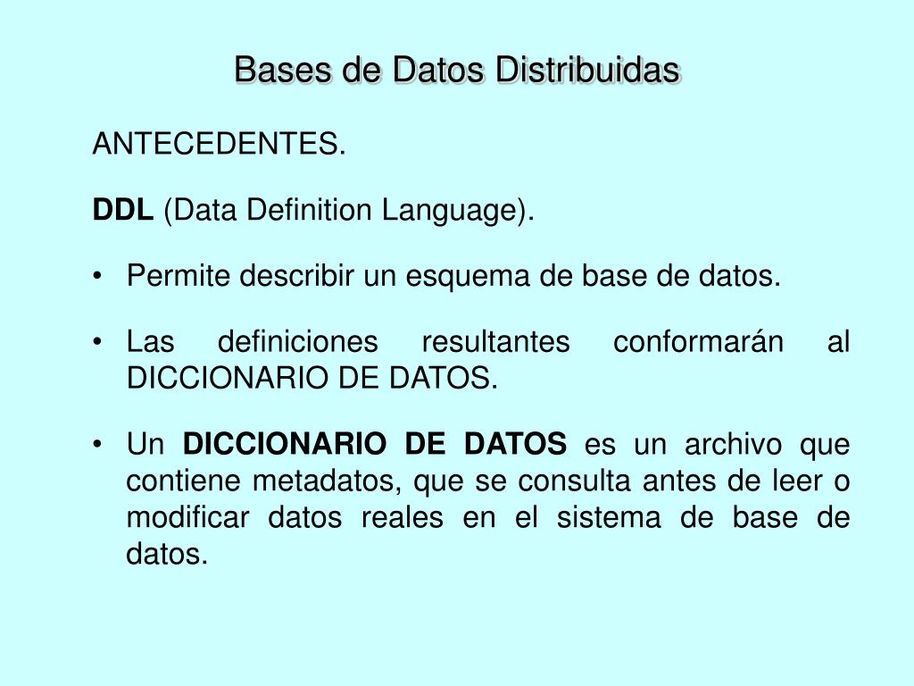 PPT BASES DE DATOS DISTRIBUIDAS PowerPoint Presentation, free