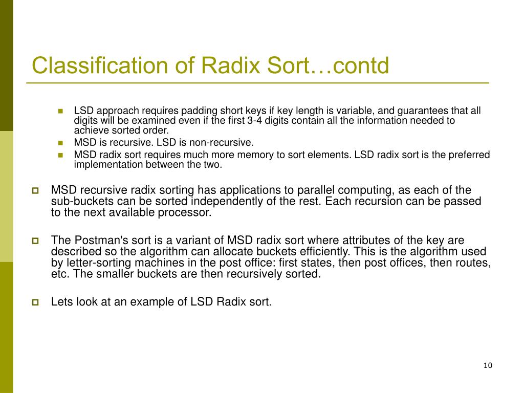 PPT Radix and Bucket Sort PowerPoint Presentation, free download ID