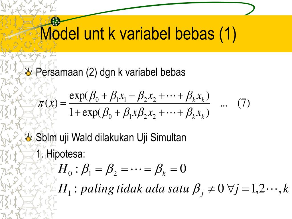 PPT REGRESI LOGISTIK PowerPoint Presentation, free download ID6128799