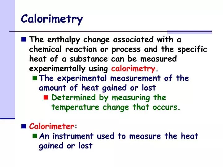 PPT Calorimetry PowerPoint Presentation, free download ID6133898