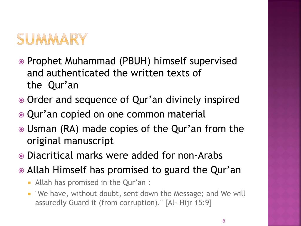 PPT Compilation of Quran PowerPoint Presentation, free download ID6136754