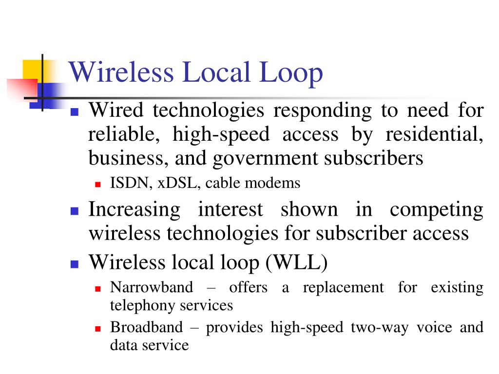 PPT Wireless Local Loop PowerPoint Presentation, free download ID