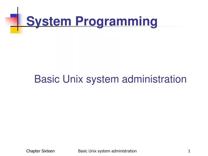PPT System Programming PowerPoint Presentation, free download ID