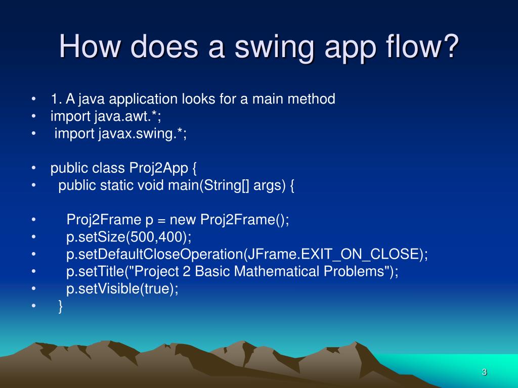 PPT Java Swing Application Flow PowerPoint Presentation, free download ID6139430