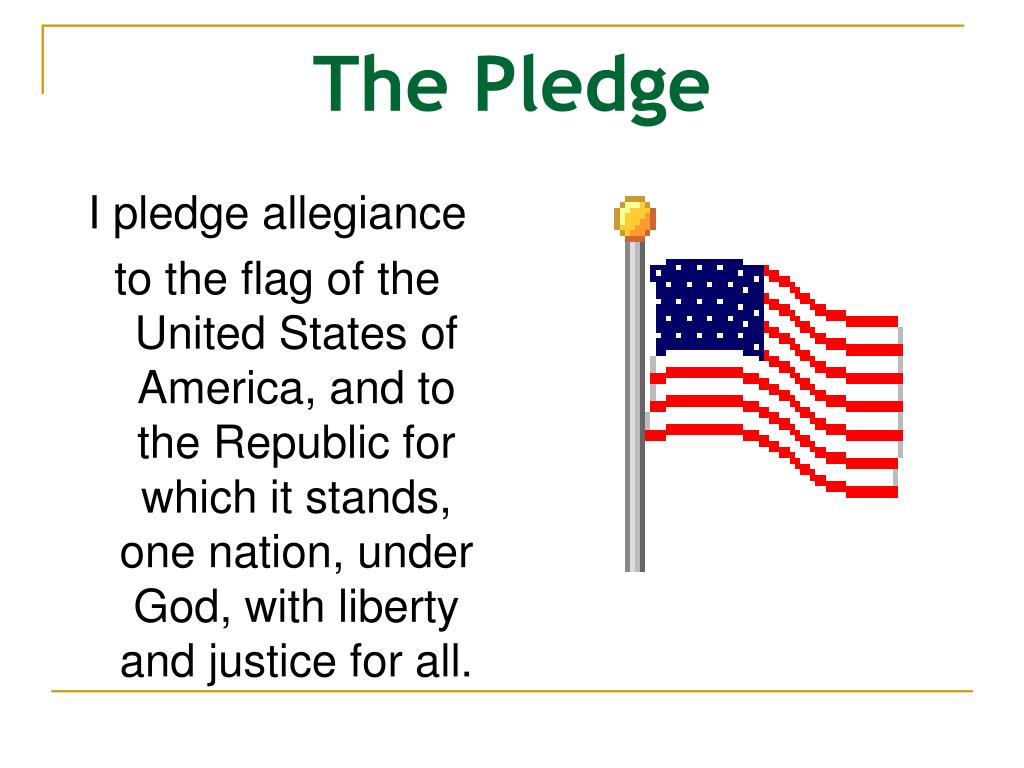 PPT The Pledge of Allegiance PowerPoint Presentation, free download(04)