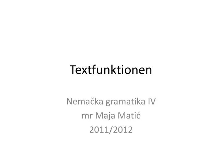 PPT - Textfunktionen PowerPoint Presentation, free download - ID:6141588