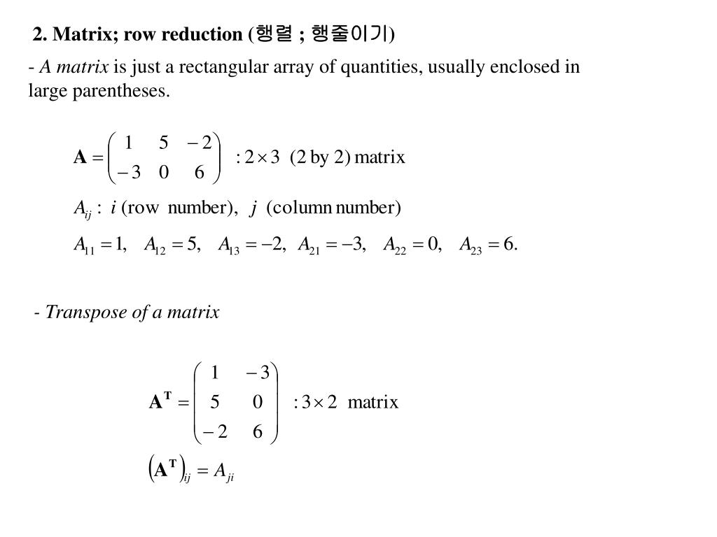 PPT Chapter 3 Linear Algebra PowerPoint Presentation, free download