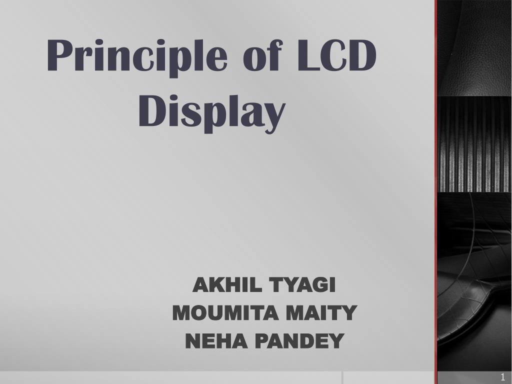 PPT Principle of LCD Display PowerPoint Presentation, free download