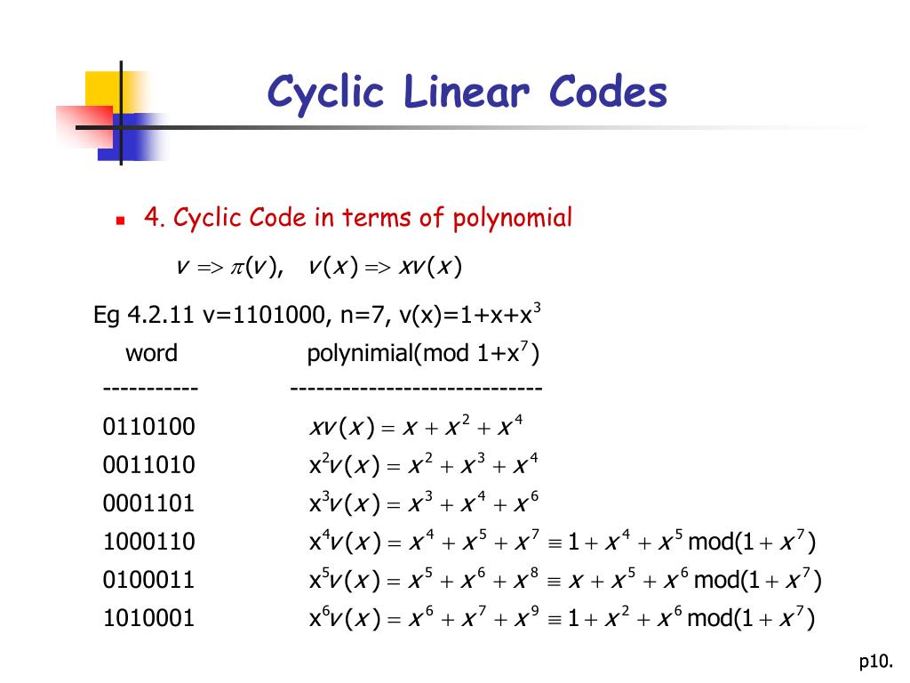 PPT Cyclic Linear Codes PowerPoint Presentation, free download ID