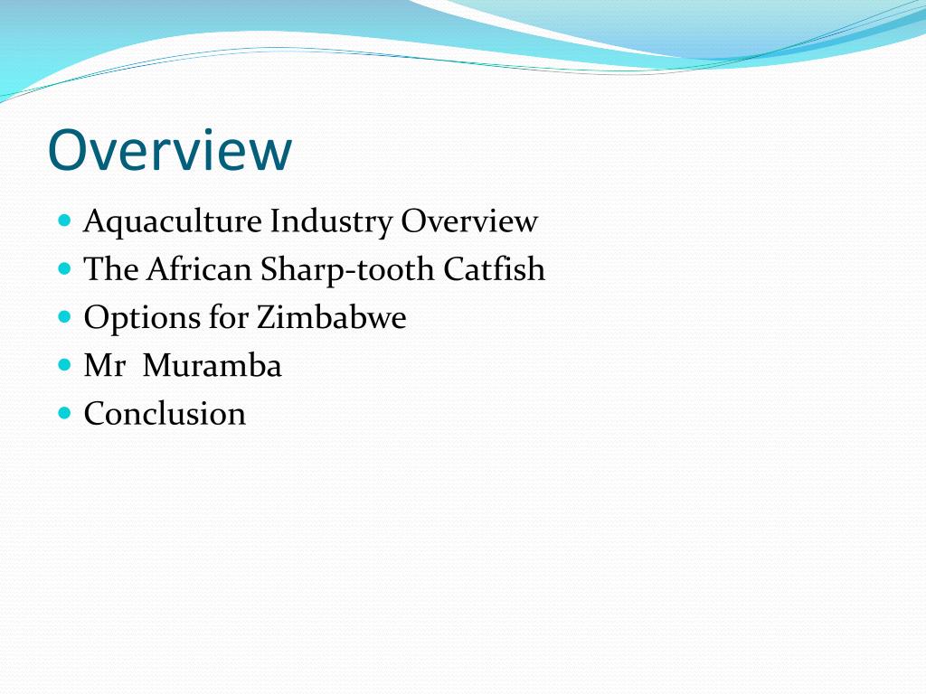 PPT Catfish Production in Zimbabwe PowerPoint Presentation, free