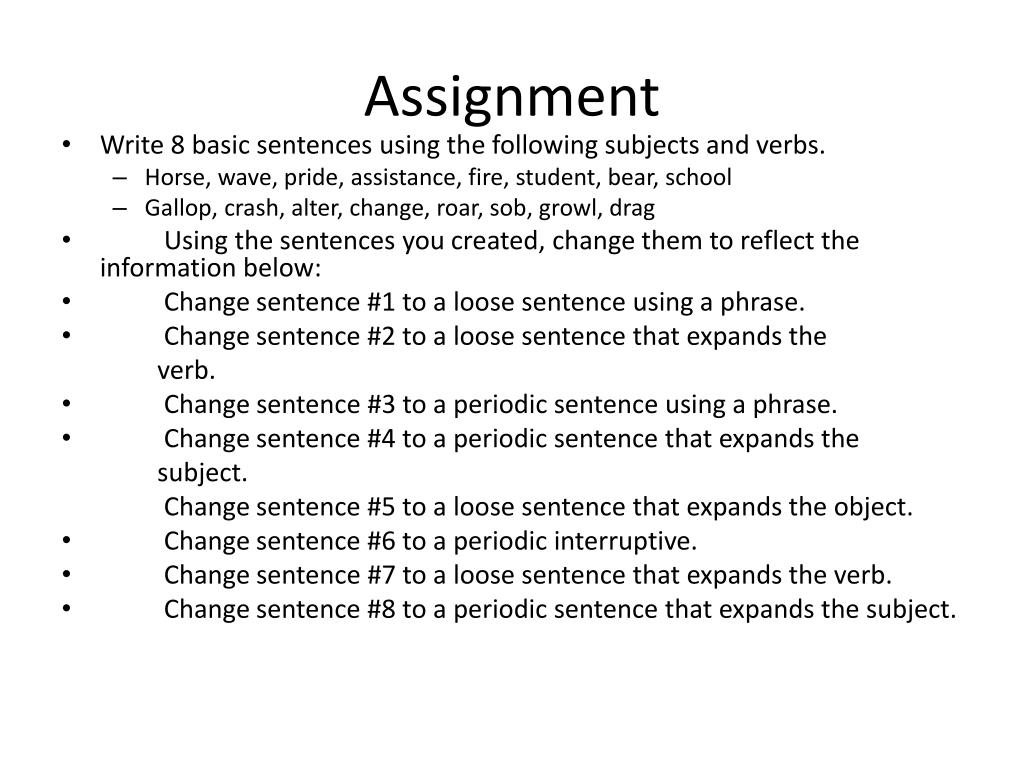 PPT Loose and Periodic Sentences PowerPoint Presentation, free