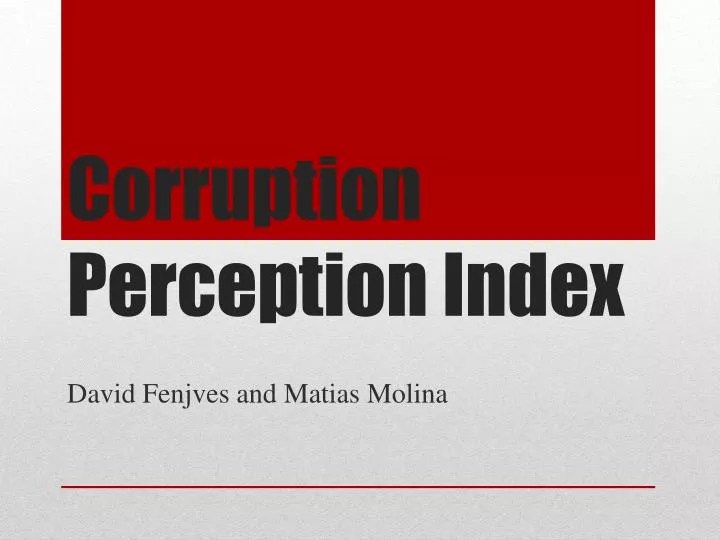 Corruption Perceptions Index 2021 by Transparency International