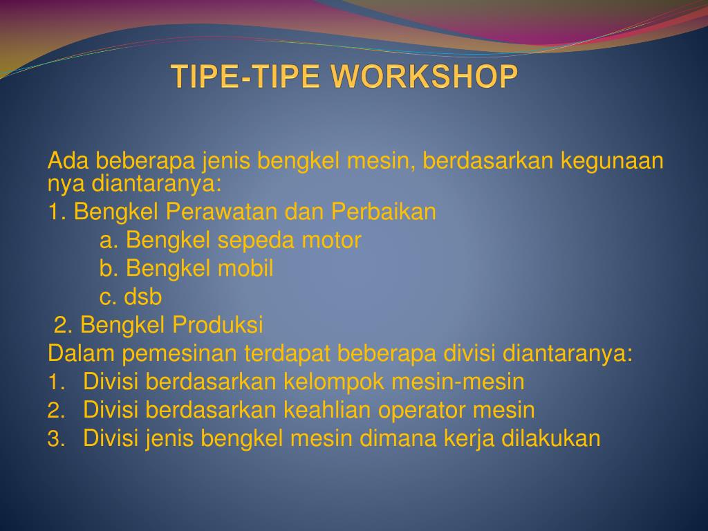 PPT BENGKEL PowerPoint Presentation, free download ID6150391