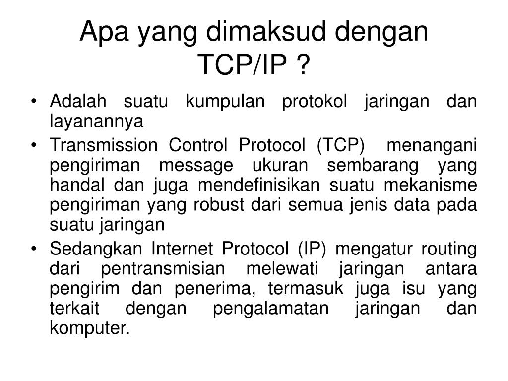 PPT KONSEP TCP/IP PowerPoint Presentation, free download ID6150637