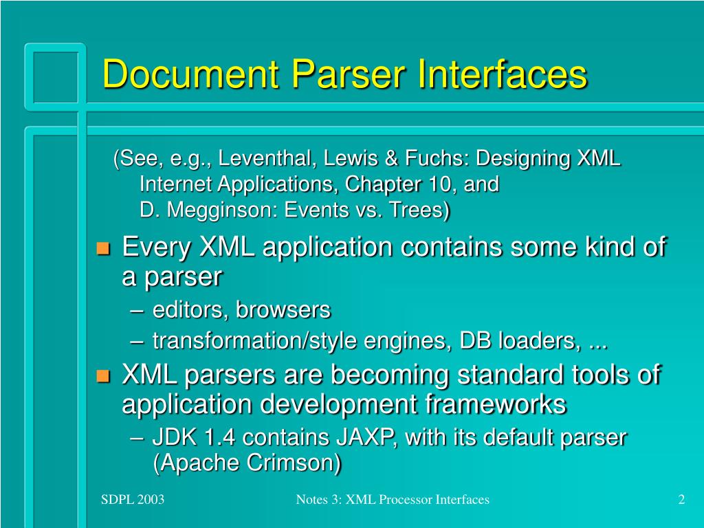 PPT 3. XML Processor APIs PowerPoint Presentation, free download ID