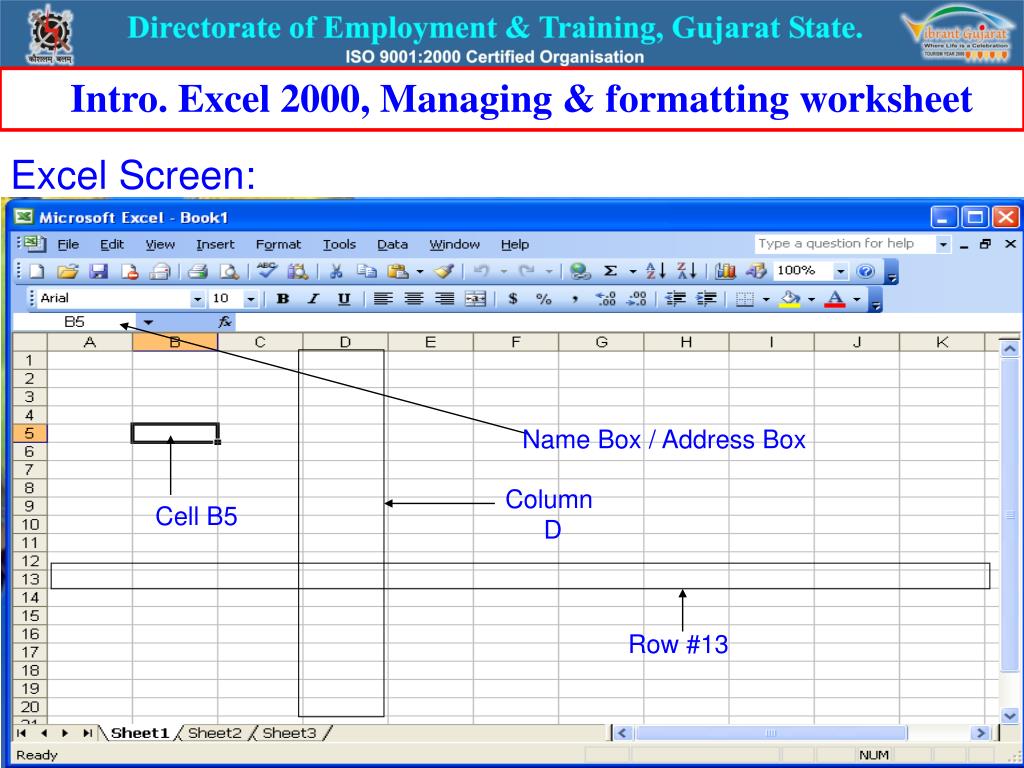 PPT Lesson No10 Intro. to Excel 2000, Managing