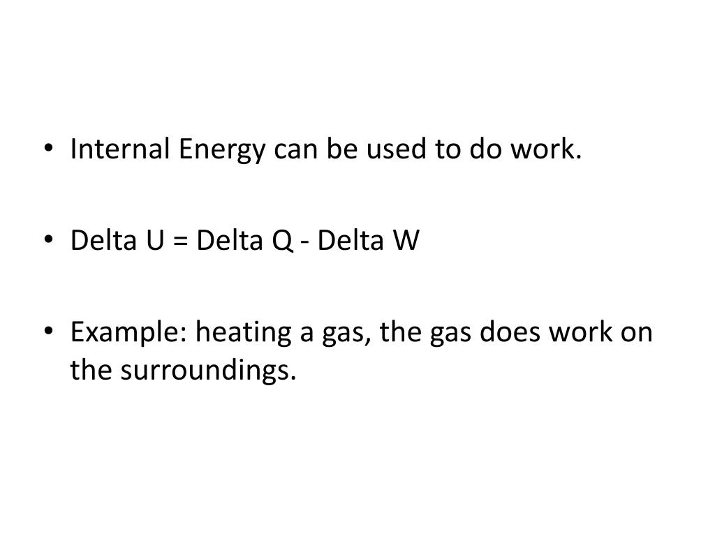PPT Understanding Internal Energy and Thermodynamics in Work