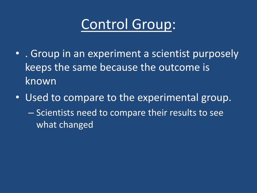 PPT Control Groups vs. Experimental Groups PowerPoint Presentation