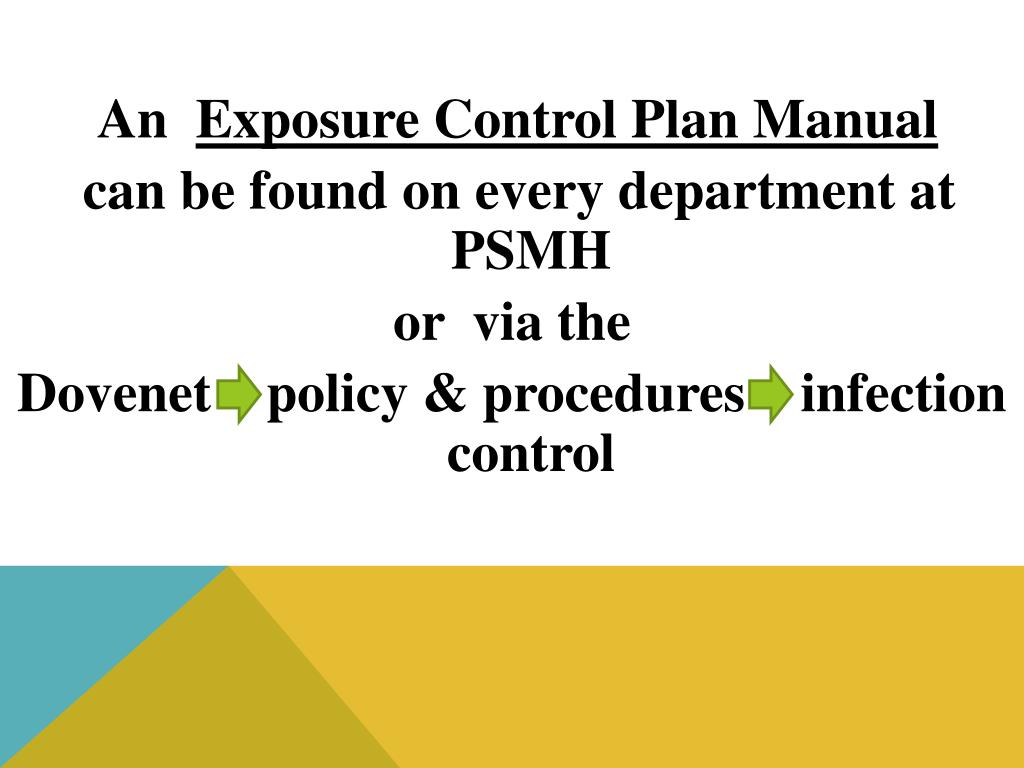 PPT EXPOSURE CONTROL PLAN PowerPoint Presentation, free download ID