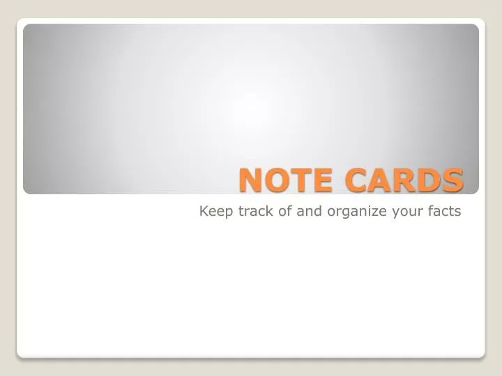 PPT NOTE CARDS PowerPoint Presentation, free download ID6169358