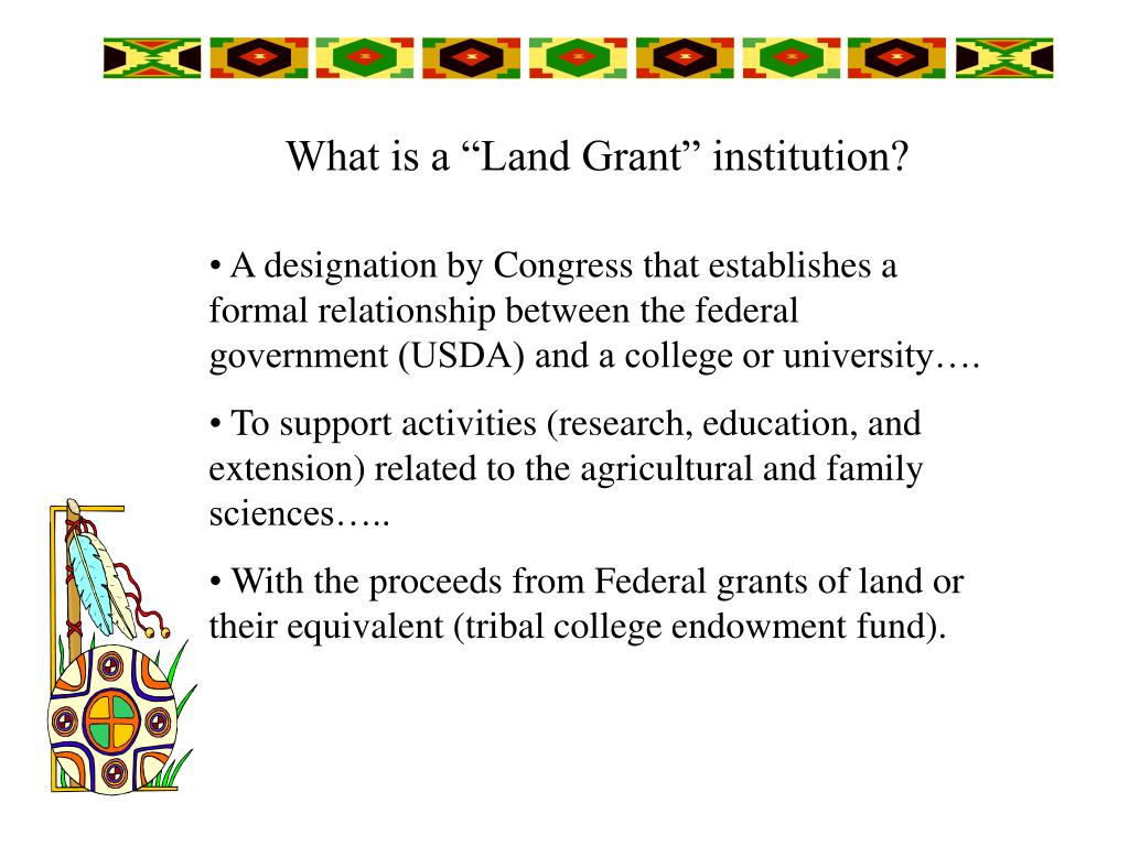 PPT The 1994 Land Grant Institutions (Tribal Colleges and