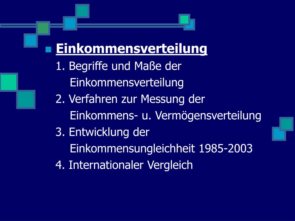 PPT Einkommens und Vermögensverteilung in Deutschland PowerPoint