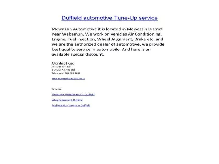 PPT Preventive Maintenance in duffield PowerPoint Presentation, free