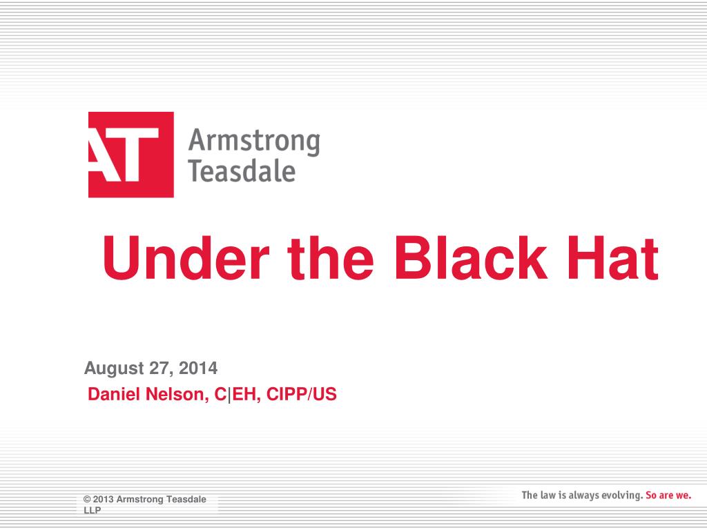 PPT Under the Black Hat PowerPoint Presentation, free download ID