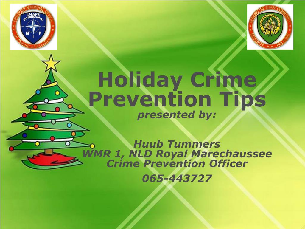 PPT Holiday Crime Prevention Tips PowerPoint Presentation, free