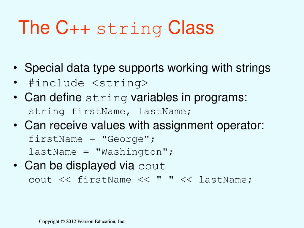 PPT Chapter 10 Characters, CStrings, and More About the string