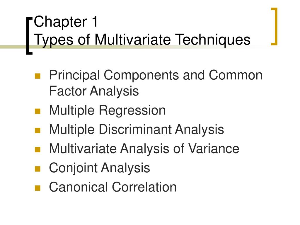 PPT Multivariate Data Analysis Chapter 1 Introduction PowerPoint