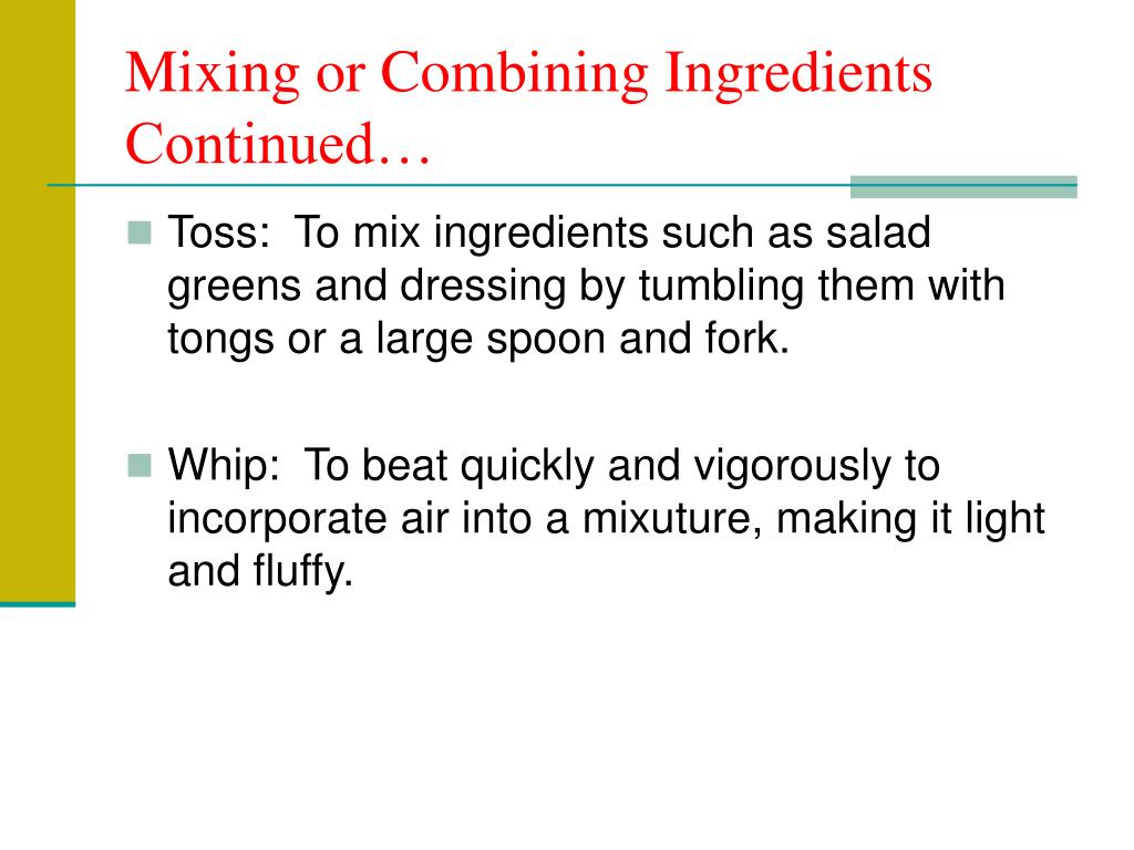 PPT Cooking Terms and Techniques PowerPoint Presentation, free