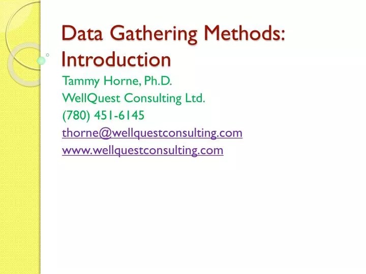 PPT Data Gathering Methods Introduction PowerPoint Presentation