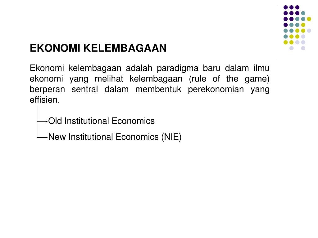 PPT EKONOMI KELEMBAGAAN PowerPoint Presentation, free download ID