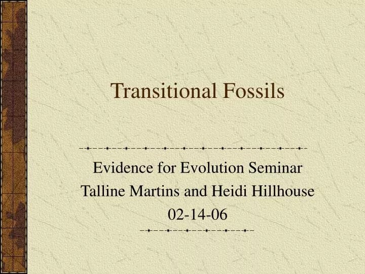 PPT Transitional Fossils PowerPoint Presentation, free download ID