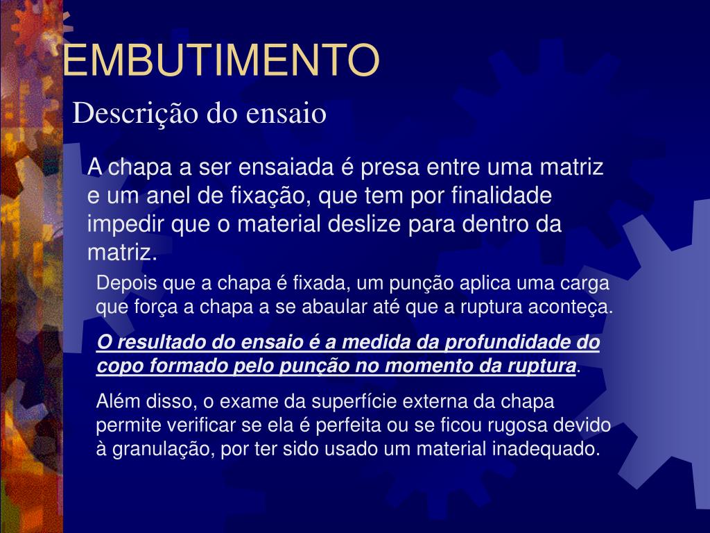 PPT EMBUTIMENTO PowerPoint Presentation, free download ID6190000