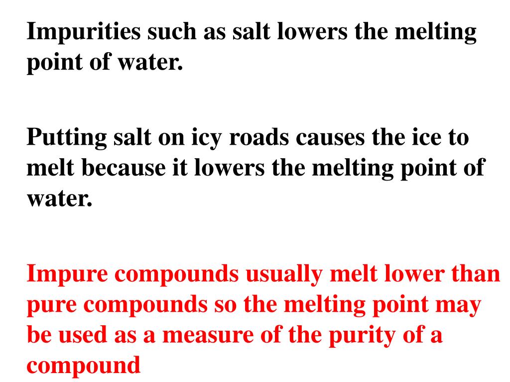 PPT Melting Points and Mixed Melting Points PowerPoint Presentation