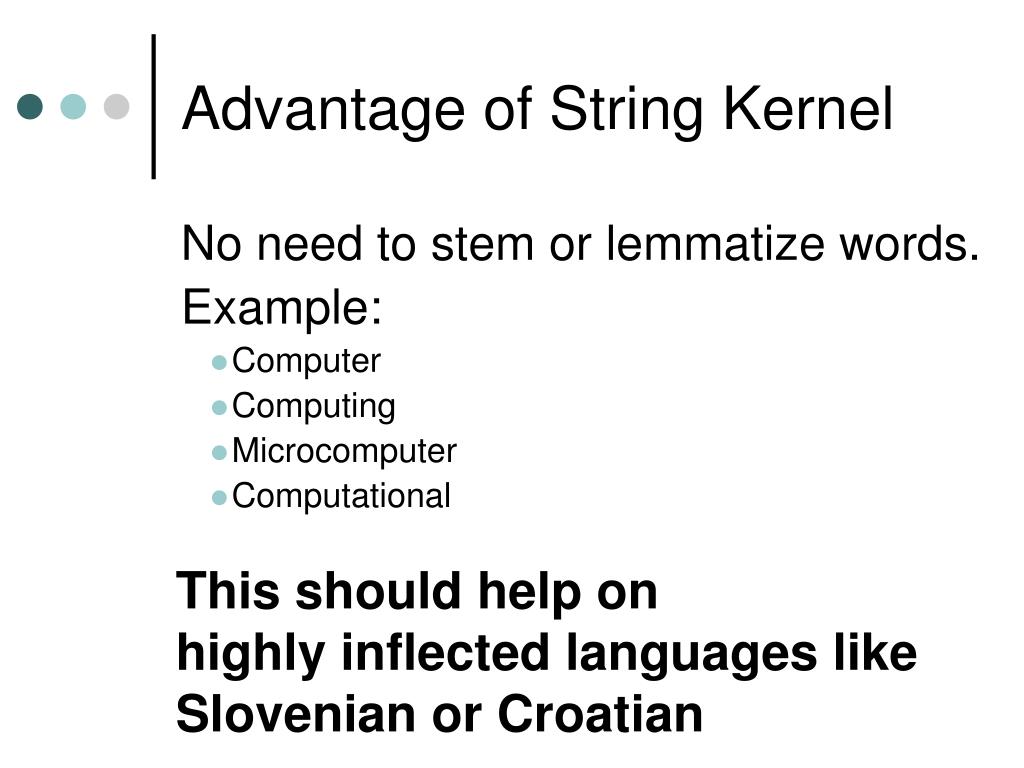 PPT String Kernels on Slovenian documents PowerPoint Presentation