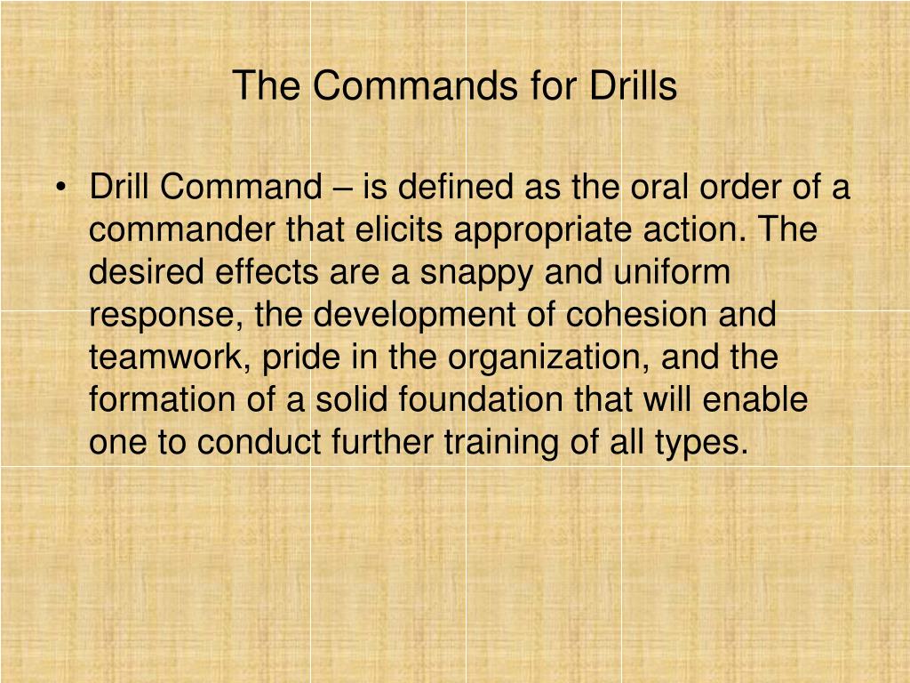 PPT GENERAL DRILLS AND CEREMONIES PowerPoint Presentation, free
