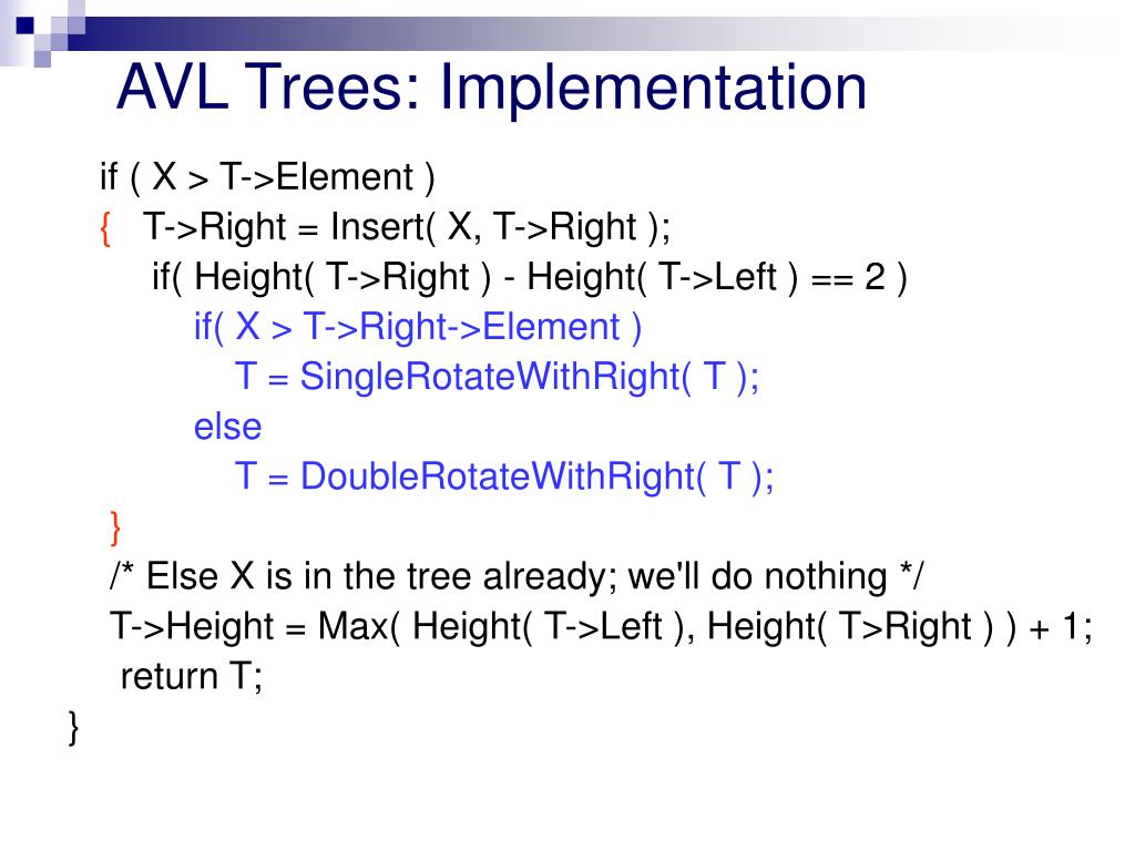 PPT AVL Trees Implementation PowerPoint Presentation, free download