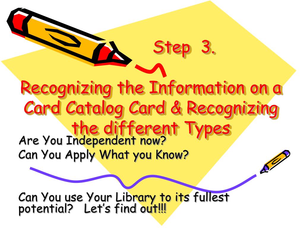PPT Card Catalog Cards PowerPoint Presentation, free download ID