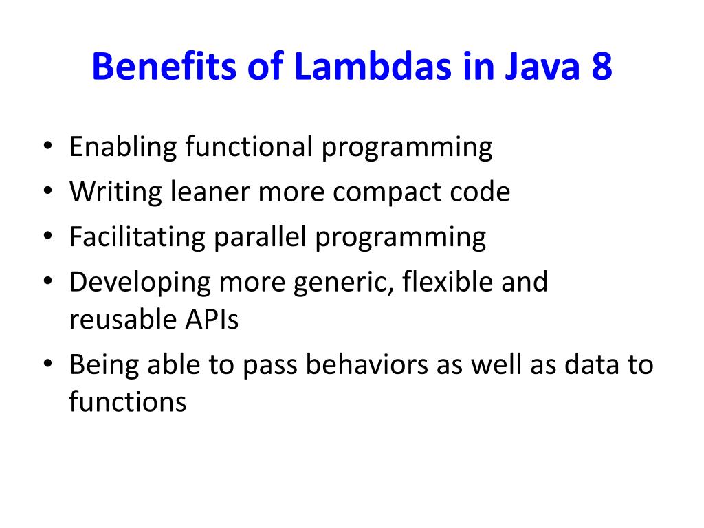 PPT Lecture 2 Design and Implementation of Lambda Expressions in Java 8 PowerPoint