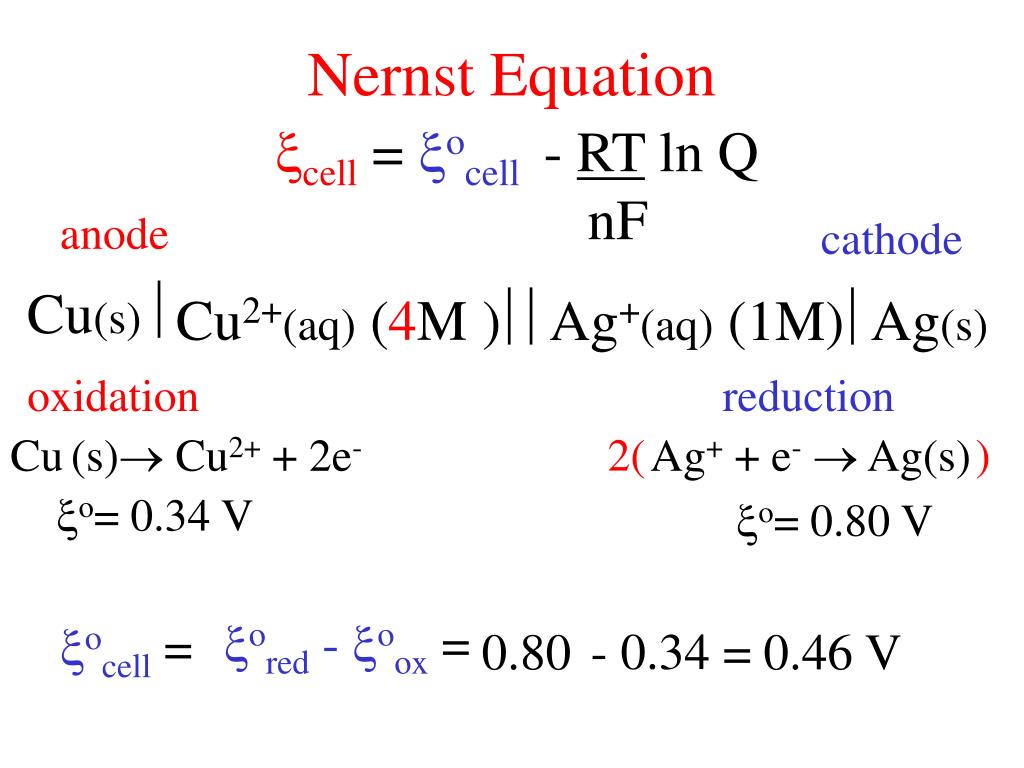 PPT Nernst Equation PowerPoint Presentation, free download ID6200903