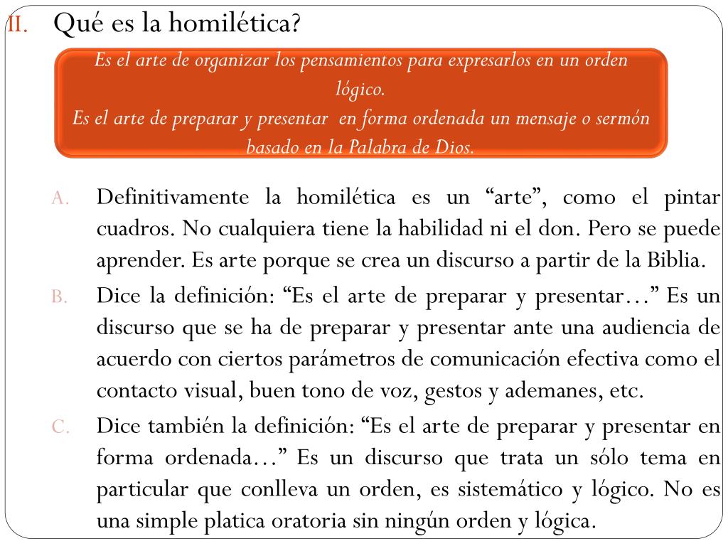 PPT HOMILETICA I PowerPoint Presentation, free download ID6206685